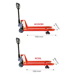 AC25CBV Transpalette manuel premium 2500 kg