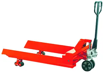 Transpalette manuel porte-bobine fourches 1100 mm et charge 2000 kg