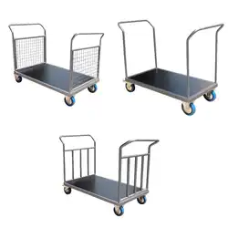Chariot acier 1200 x 800 mm modulable 1 ou 2 timons 300 à 500 kg