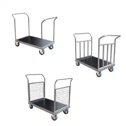 Chariot acier 1000 x 700 mm modulable 1 ou 2 timons 300 à 500 kg
