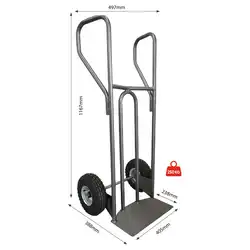 Diable acier tablier incurvé et poignée fermée 250 kg