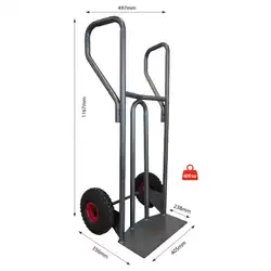 Diable acier tablier incurvé poignée fermée 400 kg