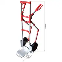 Diable aluminium brasseur bavette rabattable 300 kg