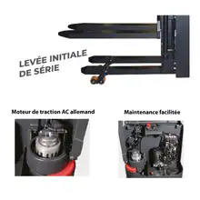 Gerbeur électrique avec levée initiale 1200 kg