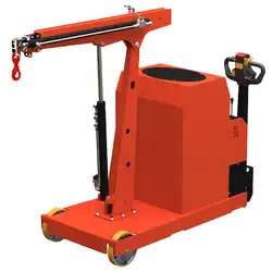 Grue d'atelier porte-à-faux  motorisée à mât fixe et double extension électrique 1000 kg