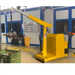 Grue d'atelier porte-à-faux  motorisée à mât fixe et extension électrique 1000 kg