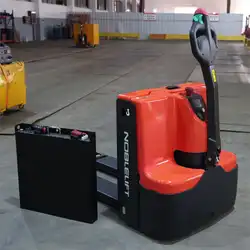 Transpalette électrique lithium à conducteur accompagnant batterie 100 Ah 2000 kg