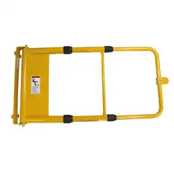 Pivoting adjustable spring-loaded safety gate