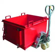 Hinged bottom skip 500 to 1100 liters