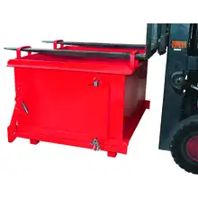 Hinged bottom skip 500 to 1100 liters