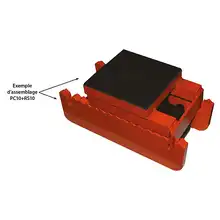 Leveling plate for use on RS chain roller load skates 10 to 60 ton