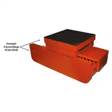 Leveling plate for use on RS chain roller load skates 10 to 60 ton