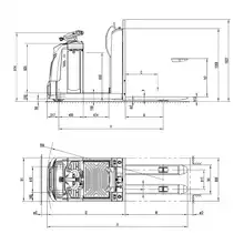 Order picker with lifting forks and 1200 kg load capacity