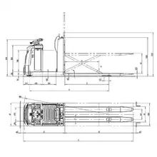 Order picker with scissor lift and 2000 kg load capacity