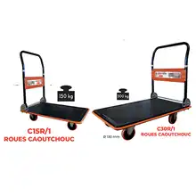 Folding handle platform trolley 150 and 300 kg