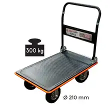 Folding handle platform trolley 150 and 300 kg