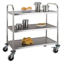 304 stainless steel shelf trolley 100 kg 2 or 3 shelves