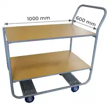 Timber shelf trolley 200 kg (2 sizes)