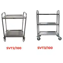 304 stainless steel shelf trolley 100 kg 2 or 3 shelves