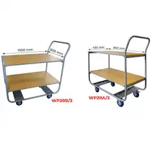 Timber shelf trolley 200 kg (2 sizes)