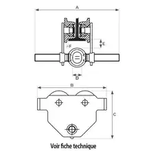 Quick installation manual hoist trolley 500 to 3000 kg