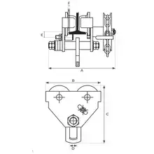 Manual hoist trolley 500 to 10000 kg