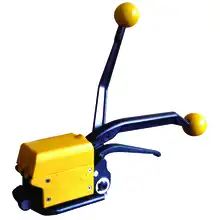 Steel strapping sealess combination tool
