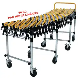 Plastic skate wheel conveyor 70 kg per LM