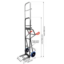 Premium steel sack truck for wooden crates 250 kg