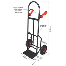 Steel sack truck with fixed plate 300 kg