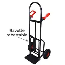 Steel sack truck with fixed and folding plate 300 kg