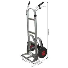 Aluminium sack truck with brakes 250 kg