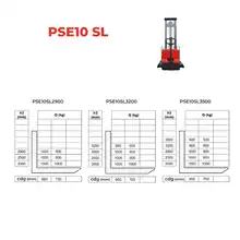 Electric walkie stacker with mast and straddle legs 1000 kg