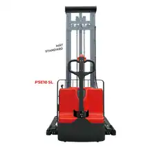 Electric walkie stacker with mast and straddle legs 1000 kg