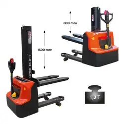 Lithium electric stacker with beam mast 1200 kg