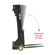 Counterbalanced stand-up rider electric stacker with 1800 kg load capacity