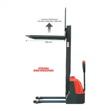 Single mast electric walkie stacker 1000 kg