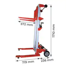 Aluminium manual stacker 181 and 227 kg