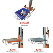 Semi-electric work positioner stacker 100 to 250 kg