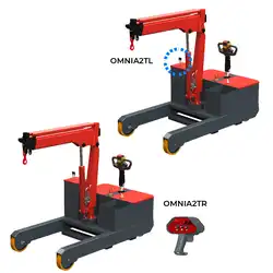 Motorized counterbalance shop crane 2000 kg up to 3 m extension
