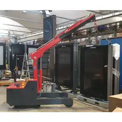 Motorized counterbalance shop crane 2000 kg up to 3 m extension