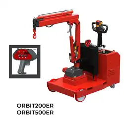 Motorized pivoting counterbalance shop crane 200 and 500 kg