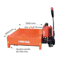 Weights for lifting tests 250, 500, 1000 and 2000 kg