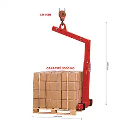 Self-balancing crane forks 2000 and 3000 kg