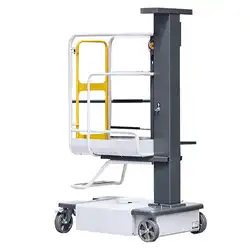Motorized and compact aerial work plateform with vertical mast, working height up to 5950 mm