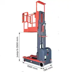 Motorized vertical order picker 300 kg
