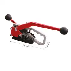 Polypropylene and polyester strapping combination tool