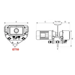 Motorized hoist trolley 1000 and 2000 kg