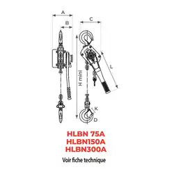 Premium manual lever chain hoist 750 to 9000 kg