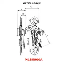 Premium manual lever chain hoist 750 to 9000 kg